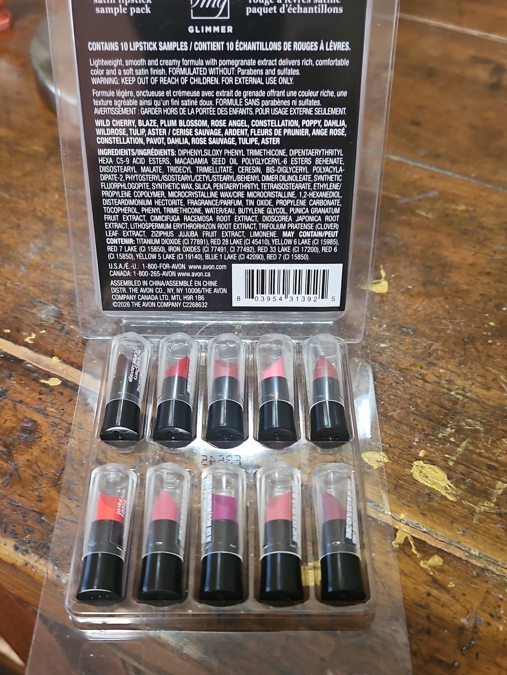 Avon Satin Lipstick Mini Set - Assorted Pink & Rose Shades
